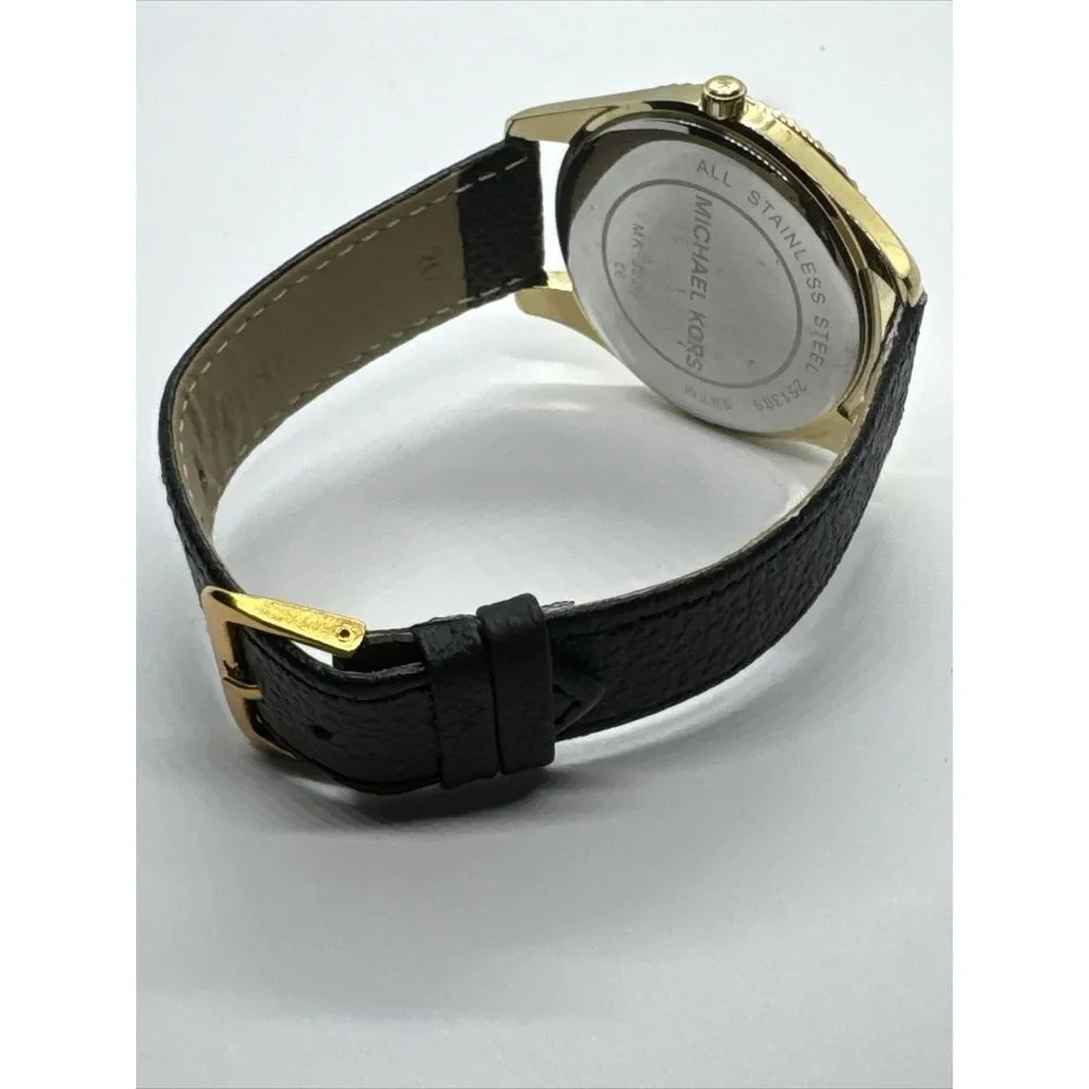 Michael Kors Blake MK3226 Women's Black Leather Analog Dial Quartz Watch JNA811